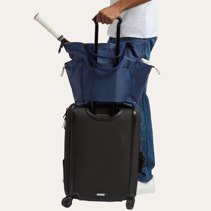 THE RIPPLE ZIP-TOP TOTE BAG / NAVY SEAL