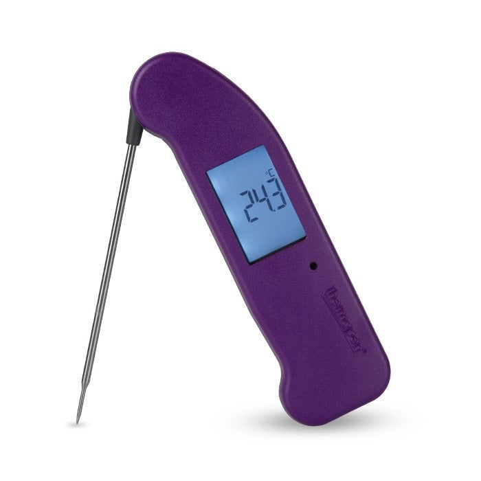 one instant read thermometer purple