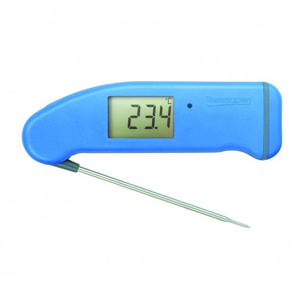 one instant read thermometer blue