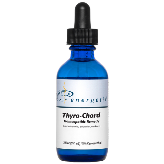 Thyro-Chord is a homeopathic combination formula for symptoms related to the toxic load of the thyroid.
