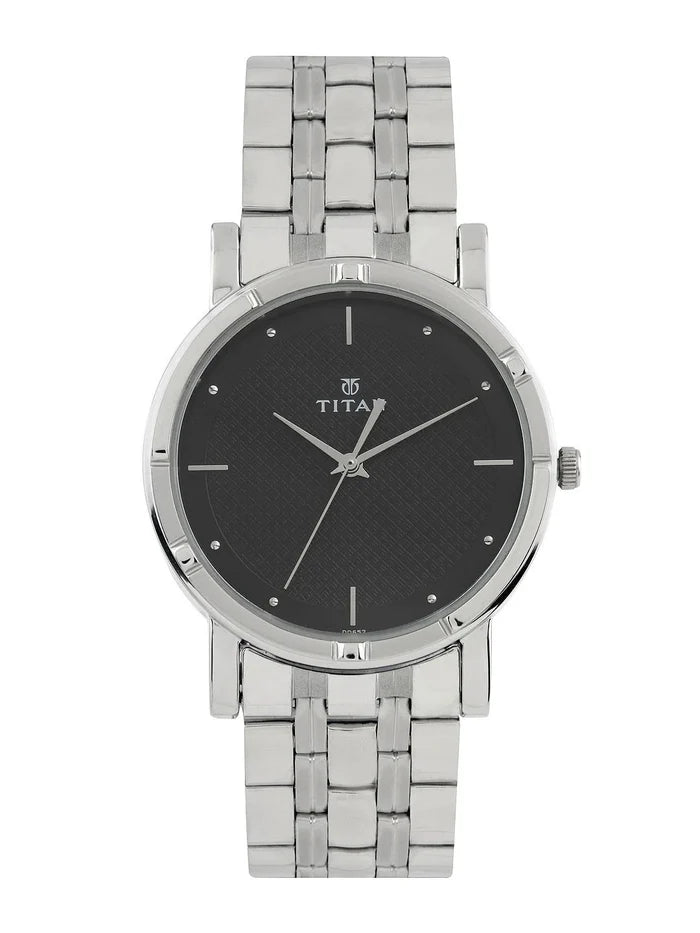 Titan Workwear Quartz Analog With Black Dial Watch - NN1639SM02