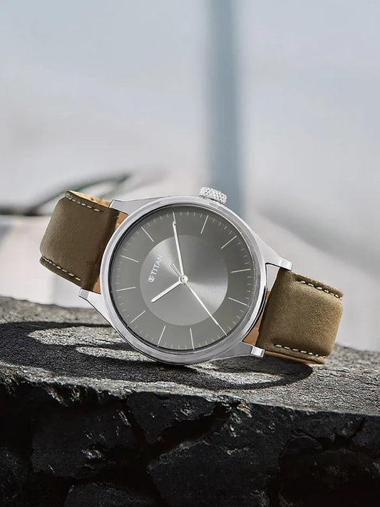 Titan Workwear Urban Edge Quartz Analog With Grey Dial Watch - NP1802SL08