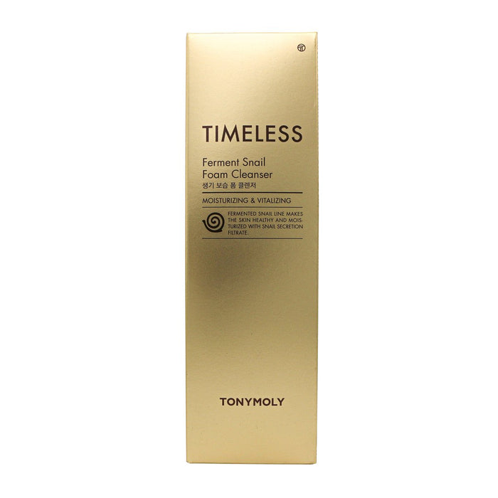 TONYMOLY Timeless Ferment Snail Foam Cleanser Moisturizing & Vitalizing غسول الوجه بالحلزون والذهب