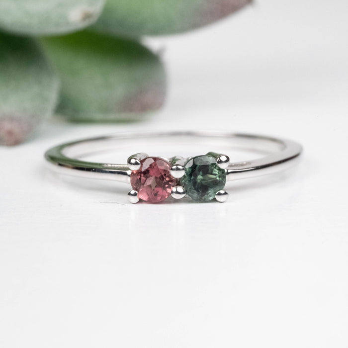 Tourmaline Ring 3.5mm Size 9 .925 Silver - InnerVision Crystals