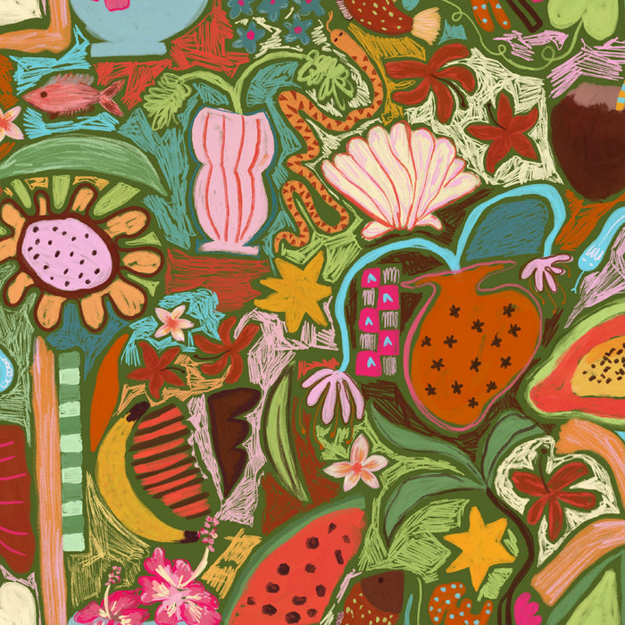 Tropical Splendour – Unisex Printed Scrub Top
