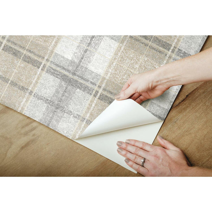 Tweed Plaid Peel & Stick Wallpaper - EonShoppee
