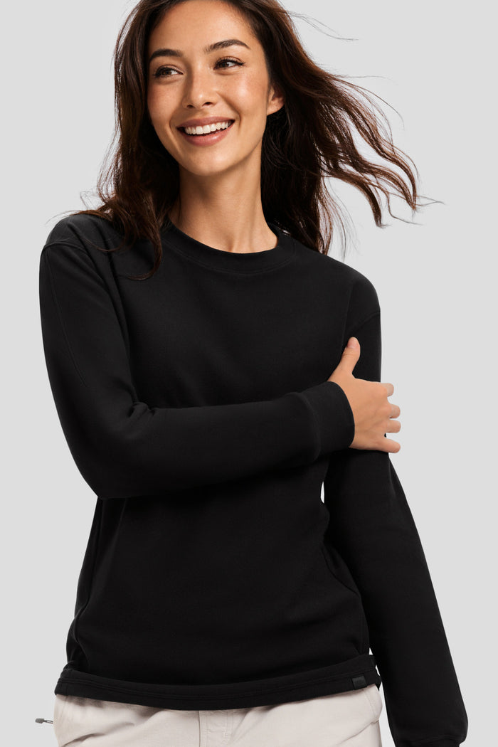 Unisex Stretch Fleece Long-Sleeve T-Shirt (Mid Warmth) PM043