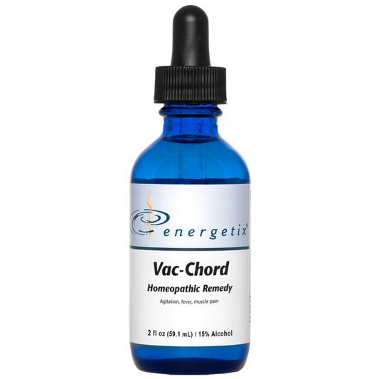 Vac-Chord is a homeopathic combination formula for symptoms which may appear after inoculation. The symptoms may be acute or long-standing.