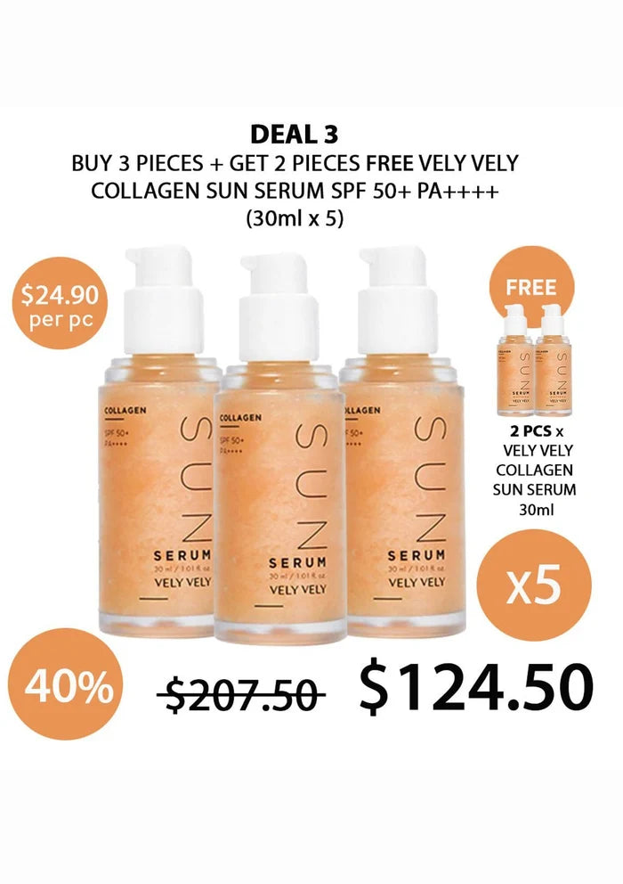 (BUY 3+2 FREE) VELY VELY COLLAGEN SUN SERUM