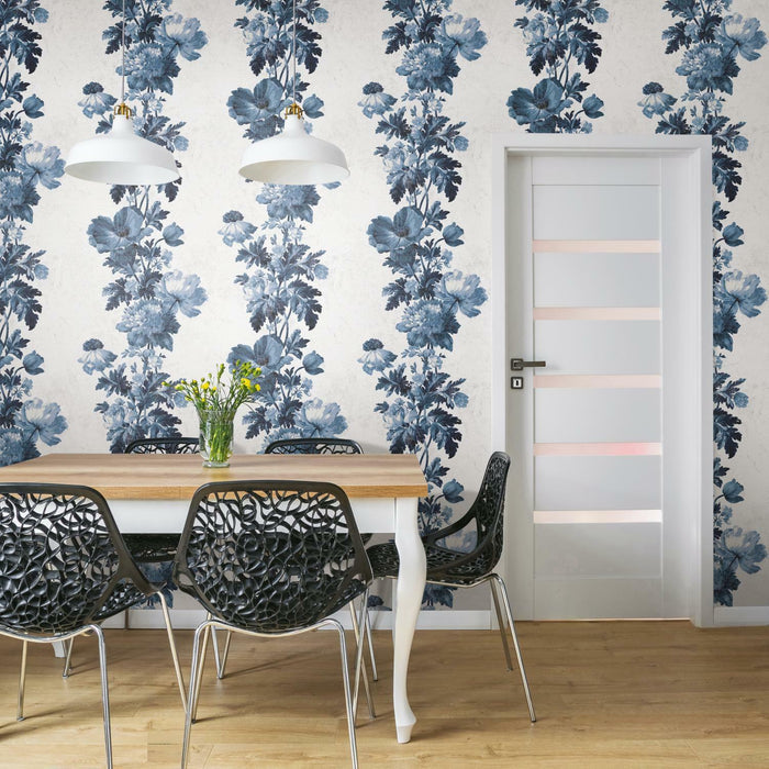 Vintage Floral Stripe Peel & Stick Wallpaper - EonShoppee