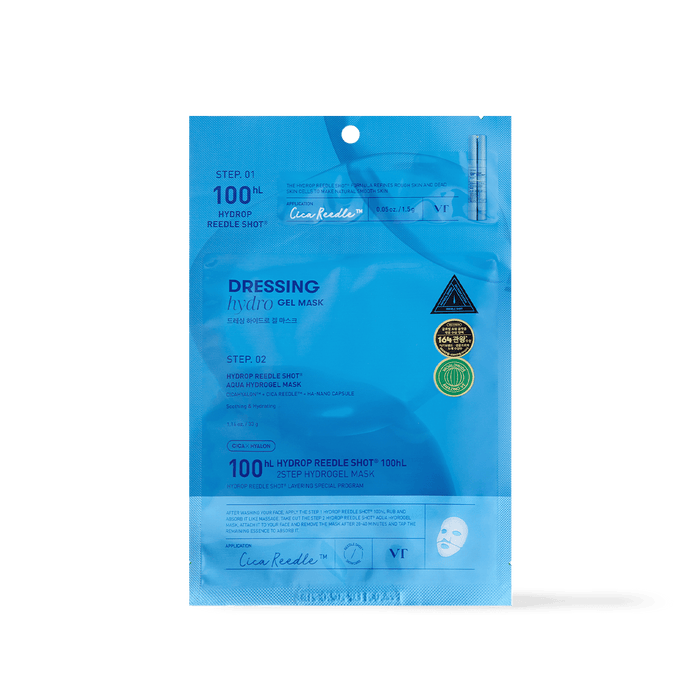 VT Cosmetics HYDROP Reedle Shot 100hl 2STEP Hydrogel Mask 1ea - Komiko Beauty