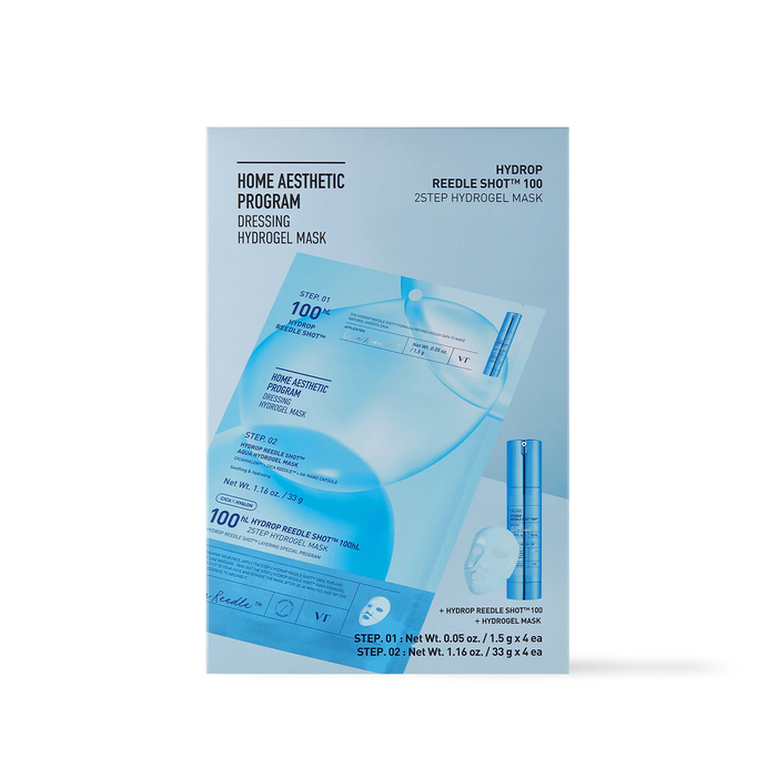 VT Cosmetics HYDROP Reedle Shot 100hl 2STEP Hydrogel Mask 4ea