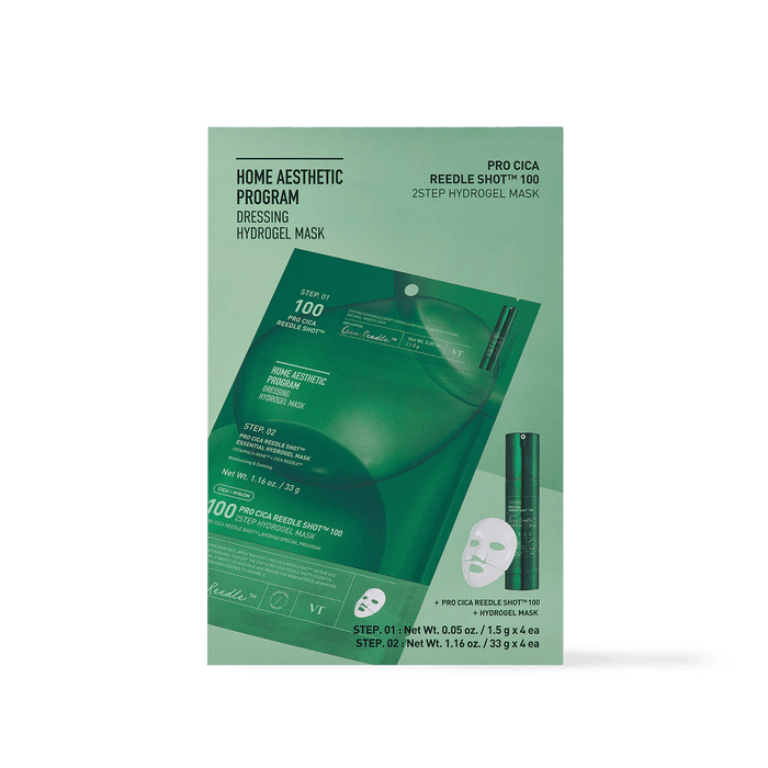 VT Cosmetics PRO CICA Reedle Shot 100 2STEP Hydrogel Mask - 2type - Komiko Beauty