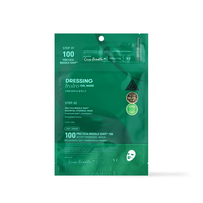 VT Cosmetics PRO CICA Reedle Shot 100 2STEP Hydrogel Mask 1ea - Komiko Beauty