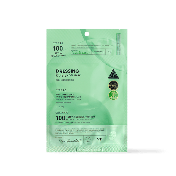 VT Cosmetics RETI - A Reedle Shot 100 2STEP Hydrogel Mask 1ea - Komiko Beauty