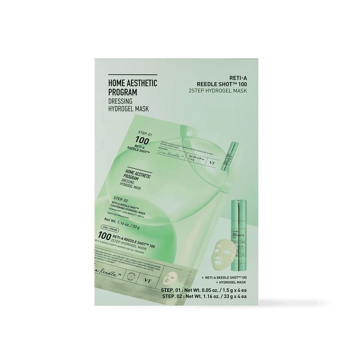 VT Cosmetics RETI - A Reedle Shot 100 2STEP Hydrogel Mask 4ea - Komiko Beauty