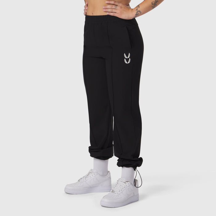 W036. Ripstop Relaxed Track Pant - Black