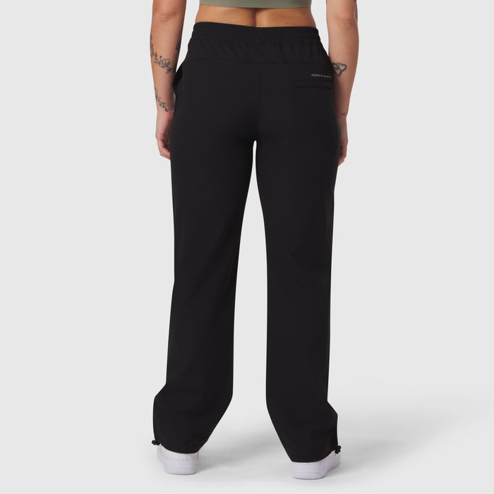 W036. Ripstop Relaxed Track Pant - Black