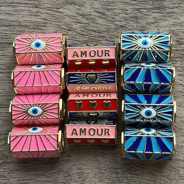 Chasing Cherubs Warhol Necklace featuring bold, colorful pop art design on a stylish necklace accessory.