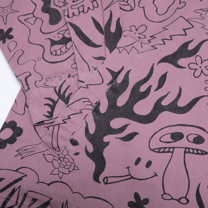 RIPNDIP We Don't Care Coaches Jacket (Mauve)