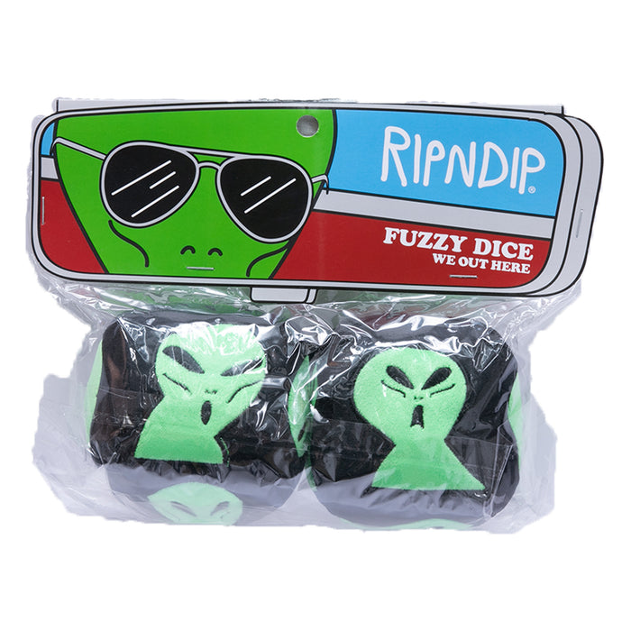 RIPNDIP We Out Here Fuzzy Dice (Black)