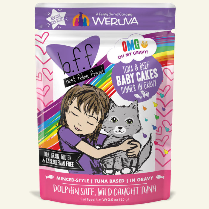 Weruva BFF Pouch Tuna & Beef Baby Cakes Cat Food