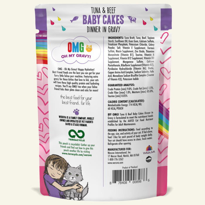 Weruva BFF Pouch Tuna & Beef Baby Cakes Cat Food