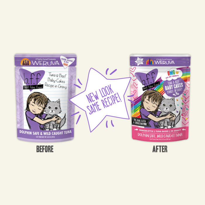 Weruva BFF Pouch Tuna & Beef Baby Cakes Cat Food
