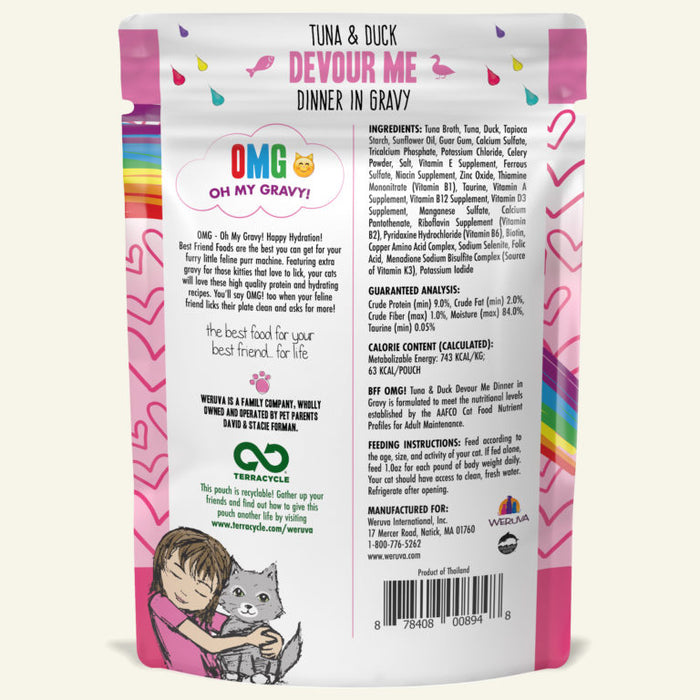 Weruva BFF Pouch Tuna & Duck Devour Me Cat Food