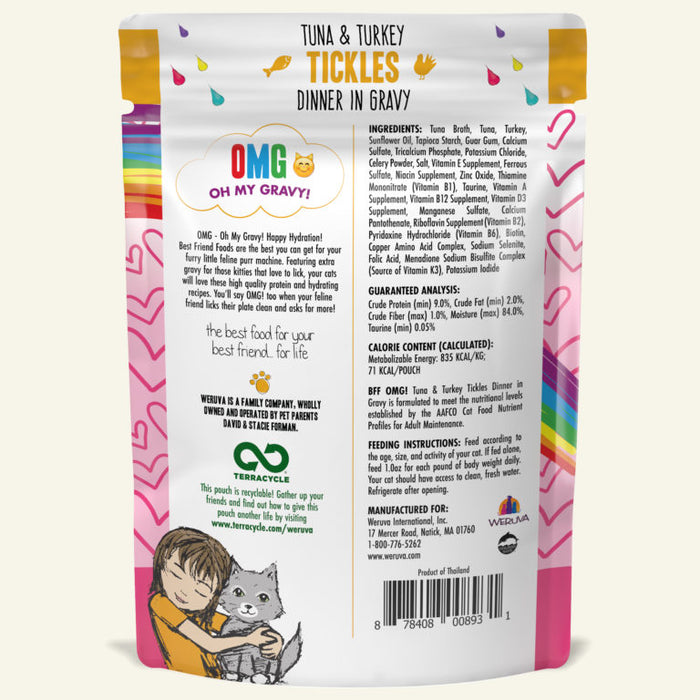 Weruva BFF Pouch Tuna & Turkey Tickles Cat Food