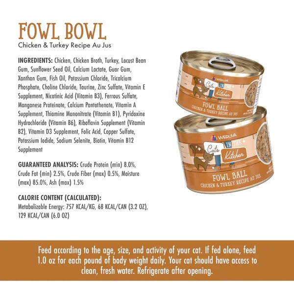 Weruva Cats in the Kitchen Fowl Ball Cat Food