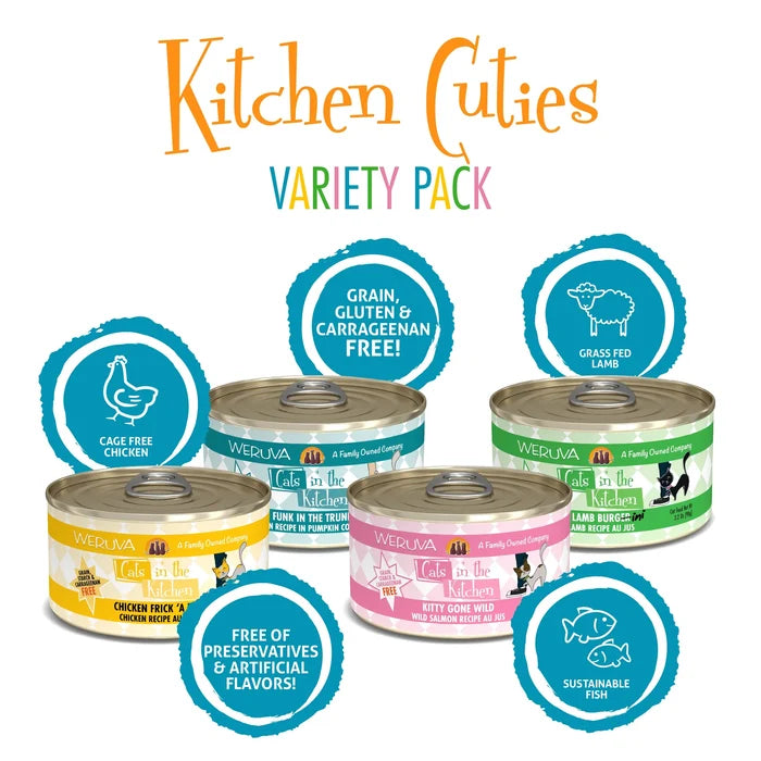 Weruva CITK Kitchen Cuties Canned Cat Food Variety Pack