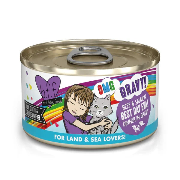 Weruva OMG Best Day Eva! Beef & Salmon Canned Cat Food