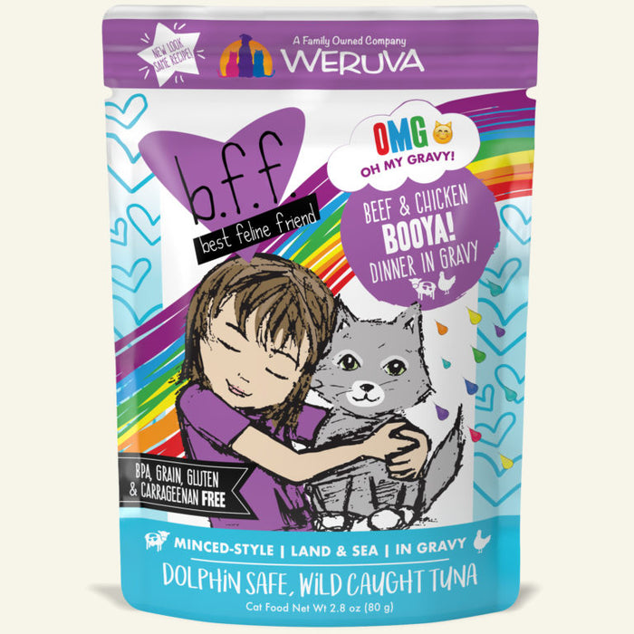 Weruva OMG Pouch Booya! Beef & Chicken Cat Food
