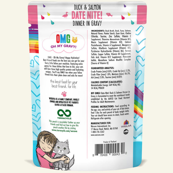 Weruva OMG Pouch Date Nite! Duck & Salmon Cat Food
