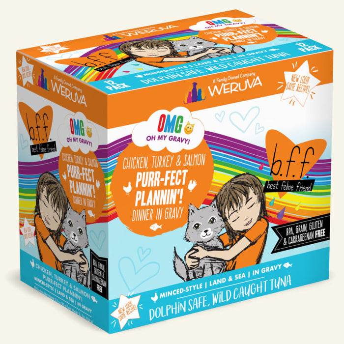 Weruva OMG Pouch Purr-Fect Plannin'! Chicken, Turkey & Salmon Cat Food