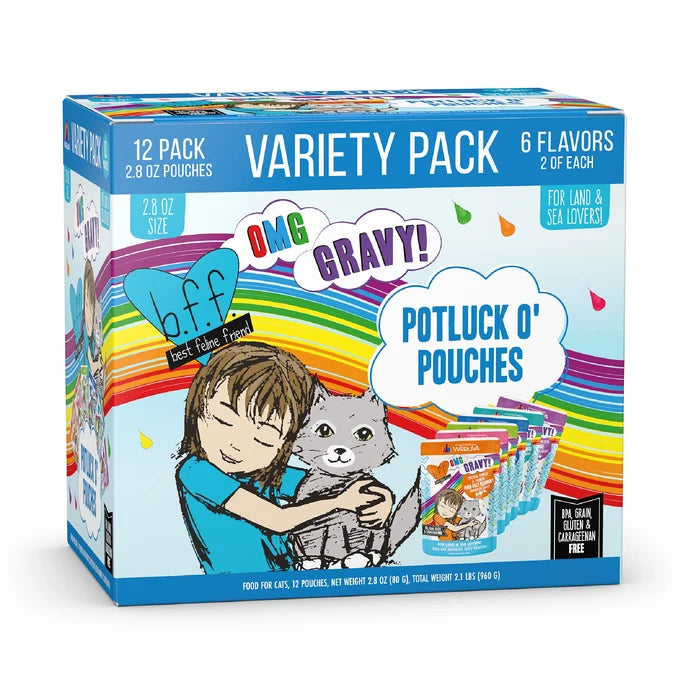 Weruva OMG Pouch Variety Pack Potluck O' Pouches Cat Food