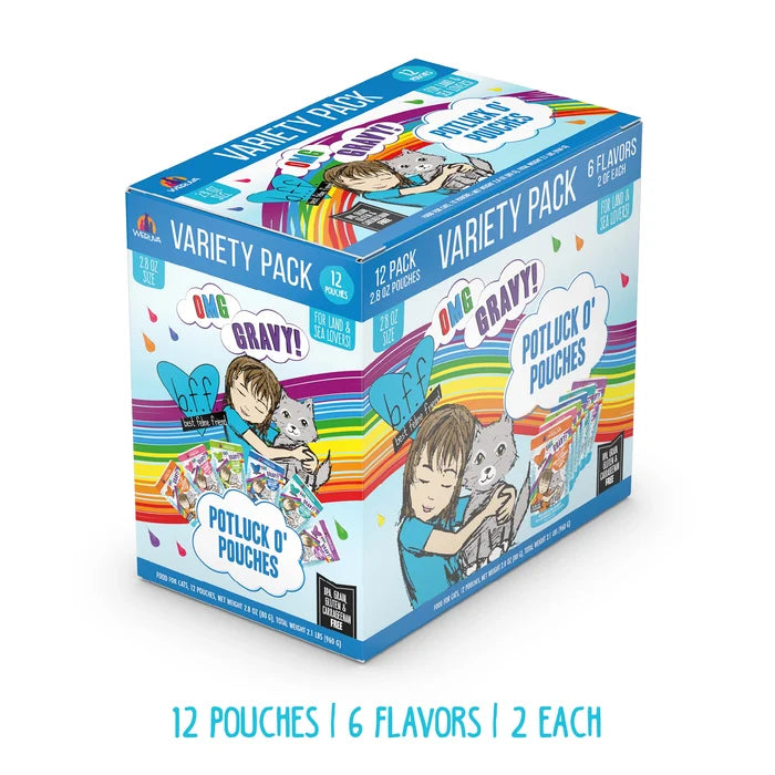 Weruva OMG Pouch Variety Pack Potluck O' Pouches Cat Food