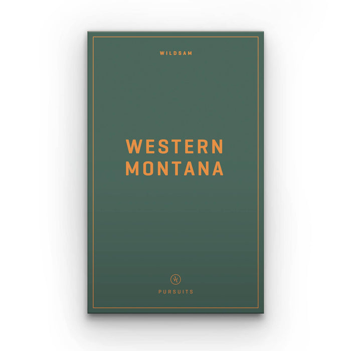 Wildsam Field Guides Western Montana Field Guide book showing a detailed cover with maps and illustrations.