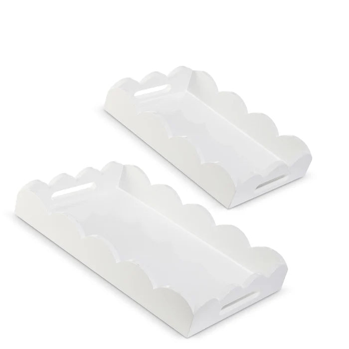 White Scalloped Tray