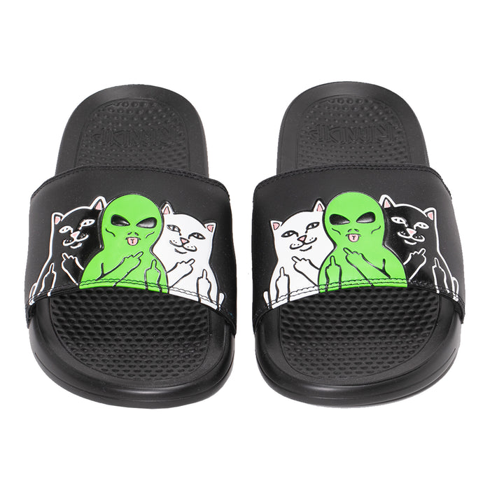RIPNDIP Whole Gang Slides (Black)