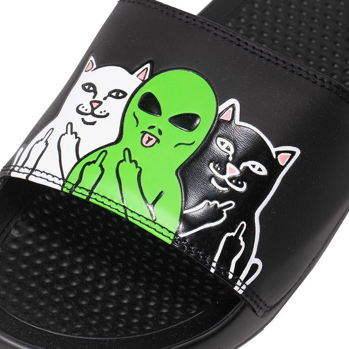 RIPNDIP Whole Gang Slides (Black)