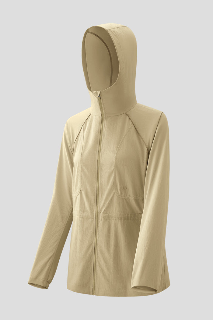 Women's Cinched Waist Sun Protection Jacket UPF 100+ WR008