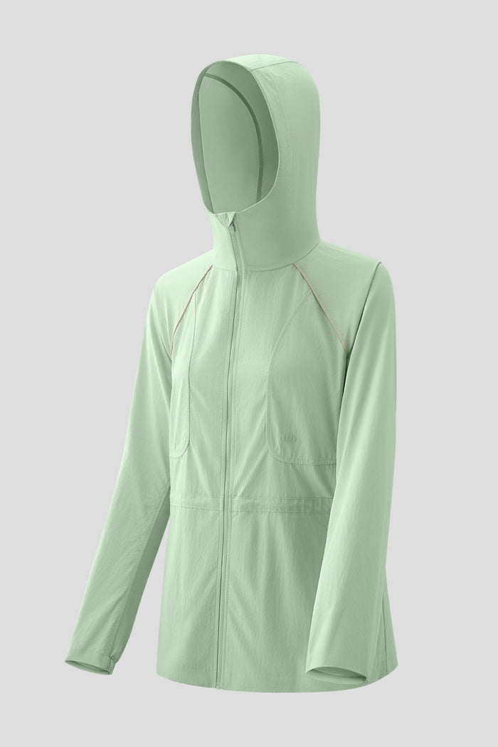 Women's Cinched Waist Sun Protection Jacket UPF 100+ WR008