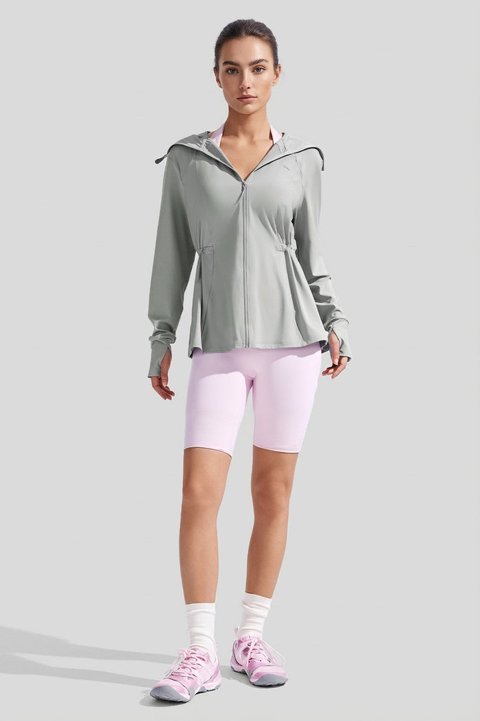 Women's Cinched Waist Sun Protection Jacket UPF 200+ AL009
