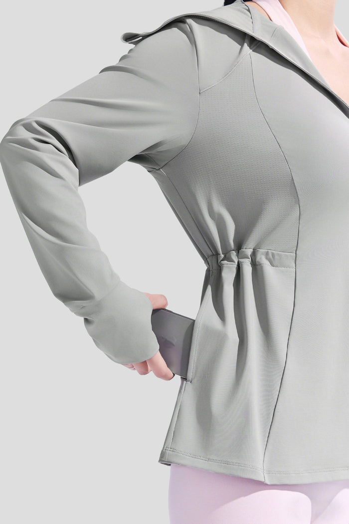 Women's Cinched Waist Sun Protection Jacket UPF 200+ AL009