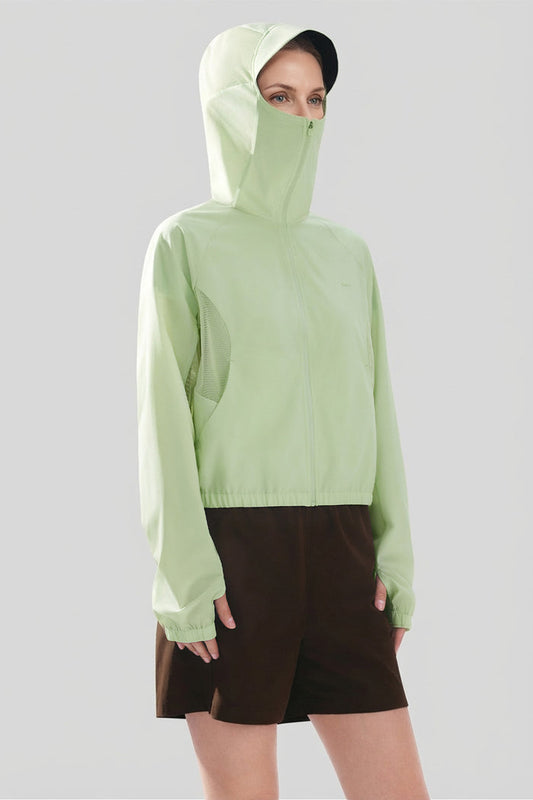 Women's Cropped Lightweight Sun Protection Jacket UPF 50+ TS004