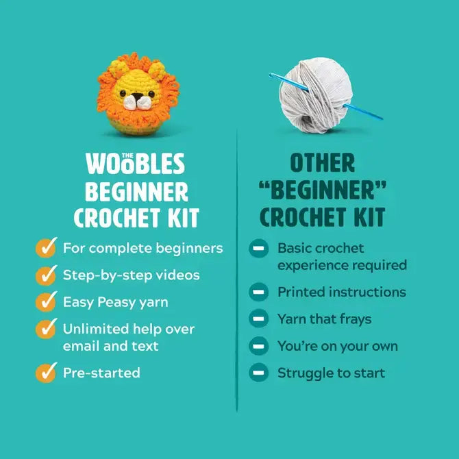 Woobles Beginner Crochet Kit - Fred the Dinosaur
